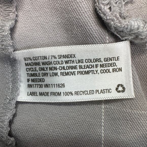 A New Day Pants WMNS 10 High Rise Gray White Windowpane Side Zip Elastic Waist - Picture 6 of 10